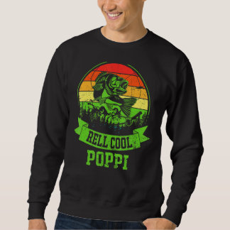 Sweatshirt Hommes Fête des Père Pêche Vintage Roue Cool Poppi
