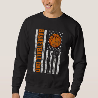 Sweatshirt Hommes Fier Basketball Papa Retro American Flag Sp