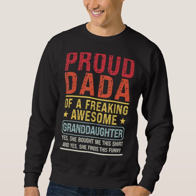 Sweatshirt Hommes Fier Dada De La Petite-Fille Dada Granddaug (Devant)
