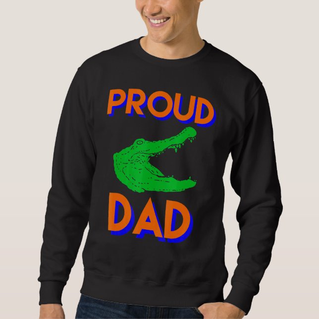 Sweatshirt Hommes Fier Papa D'Une Idée Unique Gator Pour Les  (Devant)