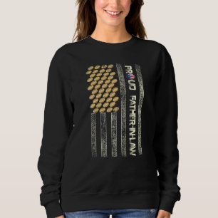 Sweatshirt Hommes Fier Père En Droit Drapeau Américain Footba