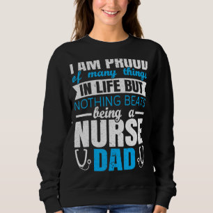 Sweatshirt Hommes Fière Infirmière Papa Dit