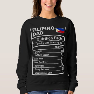 Sweatshirt Hommes Filipino Papa Nutrition Faits Fête des père