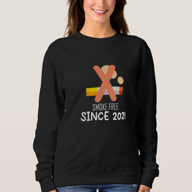 Sweatshirt Hommes Fumer Gratuit Depuis 2021 Cessez De Fumer N (Devant)
