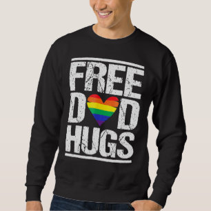 Sweatshirt Hommes Gratuit Papa Accroche Lgbt Pride Rainbow He