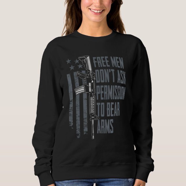 Sweatshirt Hommes Gratuits Ne Demandez Pas L'Autorisation D'P (Devant)