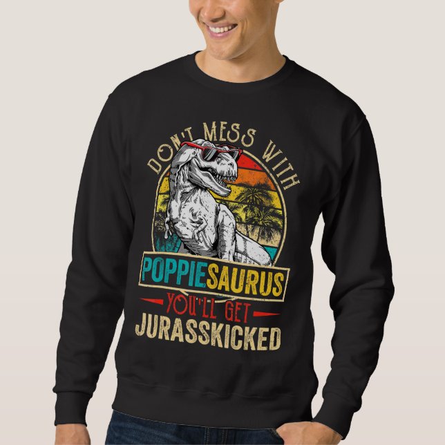 Sweatshirt Hommes Hommes Détachés Poppiesaurus Dinosaur Rex F (Devant)
