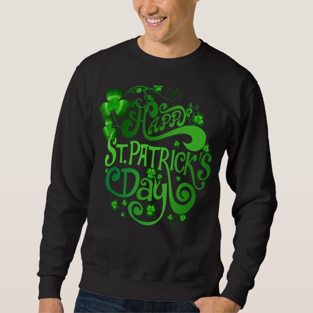 Sweatshirt Hommes Hommes Jours de la Saint Patrick Et Shamroc (Devant)