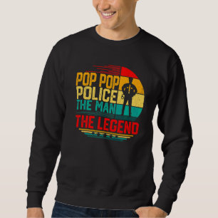 Sweatshirt Hommes Hommes Vintage Pop Pop Police L'Homme La Lé