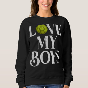 Sweatshirt Hommes J'Aime Mes Garçons Handball Handball Papa P