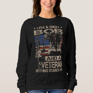 Sweatshirt Hommes Je suis papa Bob et vétéran Bob Fête des pè