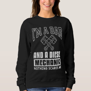 Sweatshirt Hommes Je suis papa et mécanicien diesel Rien de p