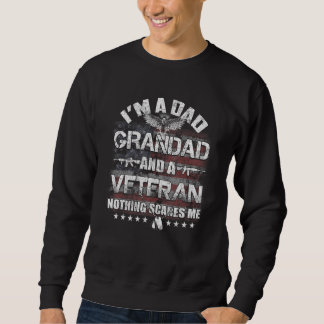 Sweatshirt Hommes Je suis papa grand-père et un vétéran nous 