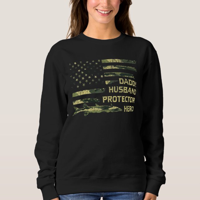 Sweatshirt Hommes Mari Daddy Protecteur Héros Fête des pères  (Devant)