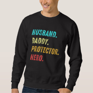 Sweatshirt Hommes Mari Daddy Protector Hero Vétérinaire Pères