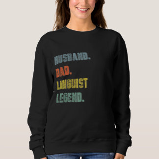 Sweatshirt Hommes Mari Papa Linguist Légende Vintage Père