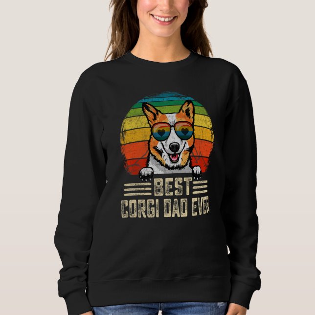 Sweatshirt Hommes Meilleur Corgi Papa Jamais Fête des pères V (Devant)