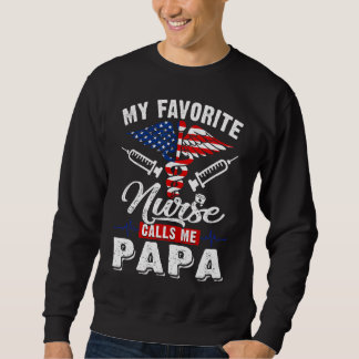 Sweatshirt Hommes Mon Infirmière Préférée M'Appelle Papa Patr