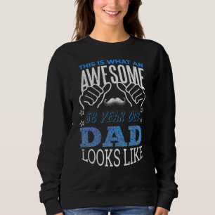Sweatshirt Hommes Naissance Âge 58 Ans Papa Awesome Happy Fat