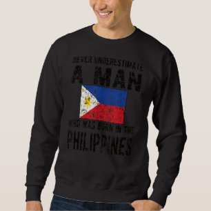 Sweatshirt Hommes Nés Aux Philippines Drapeau Philippin Filip