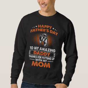 Sweatshirt Hommes Noir Et Tan Coonhound Chien Papa Pères Heur