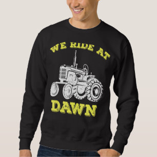 Sweatshirt Hommes Nous Marchons À L'Aube Laine Moteur Slogan