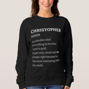 Sweatshirt Hommes Ou Garçons Christopher Sarcastique