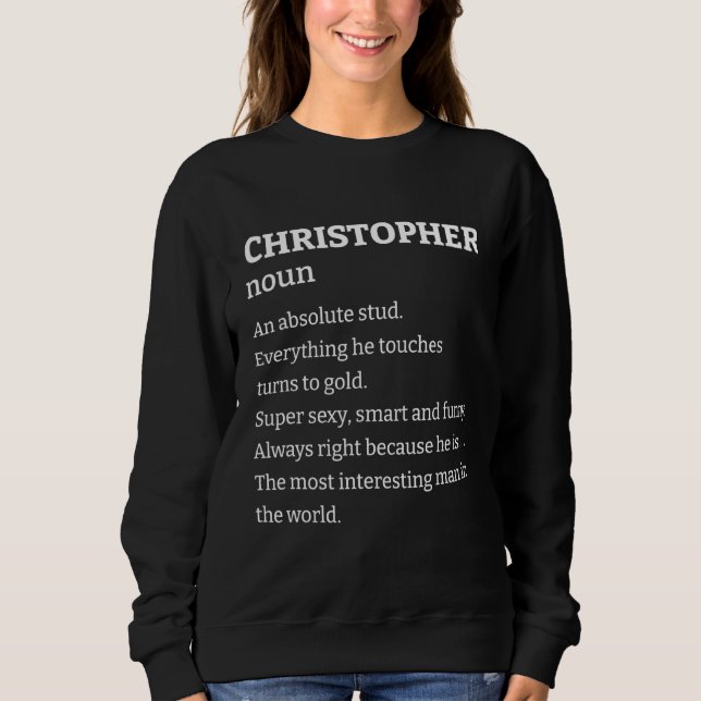 Sweatshirt Hommes Ou Garçons Christopher Sarcastique (Devant)