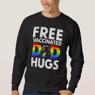 Sweatshirt Hommes Ours Gratuit Papa Entièrement Vacciné Serme