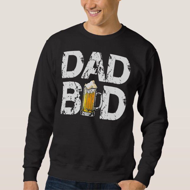 Sweatshirt Hommes Papa Bod Beer Boire Équipe Alcool Père (Devant)
