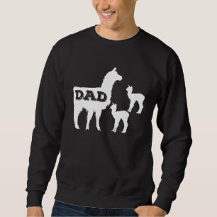 Sweatshirt Hommes Papa Llama Pères Daddy Papa Alpaca Animal