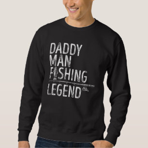 Sweatshirt Hommes Pêche Papa Homme Pêche Légende Fier Fisher