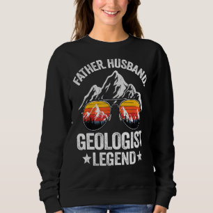 Sweatshirt Hommes Père Mari Géologue Légende Géologie Rétro