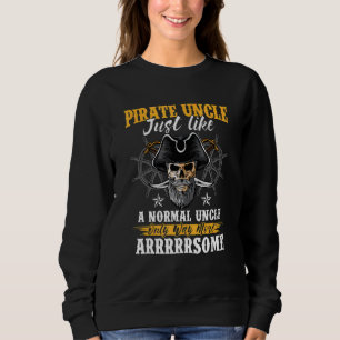 Sweatshirt Hommes Pirate Oncle Jolly roger Freebooter 1