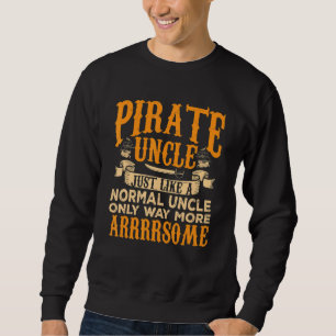 Sweatshirt Hommes Pirate Oncle Jolly roger Freebooter 2