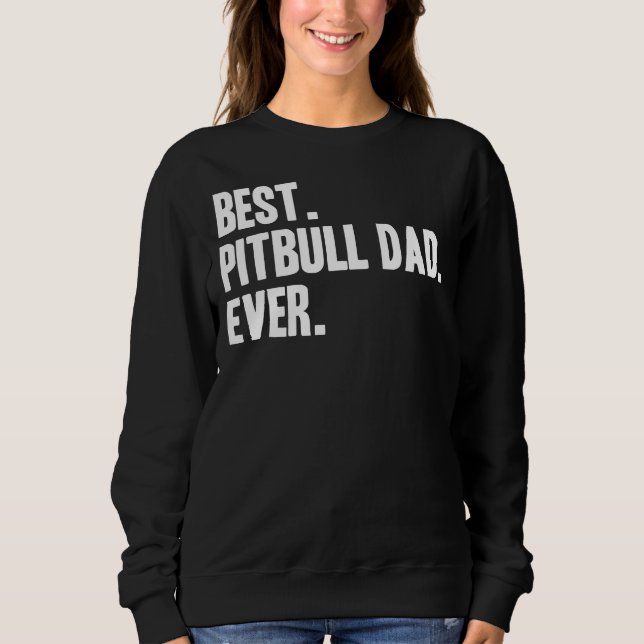 Sweatshirt Hommes Pitbull Papa Funny Animal de compagnie Pitb (Devant)