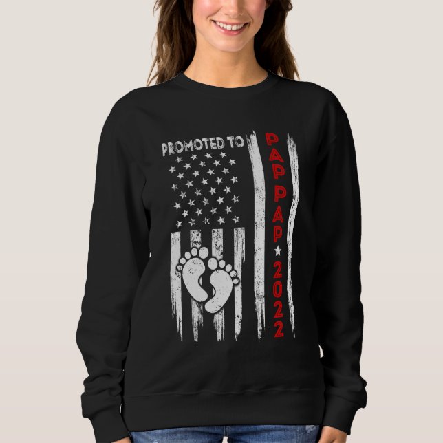 Sweatshirt Hommes Promus À Pap Pap 2022 American Flag Père (Devant)