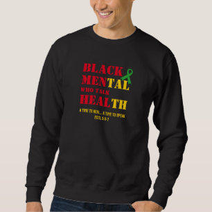 Sweatshirt HOMMES QUI PARLENT GUÉRIR Black Mental Health