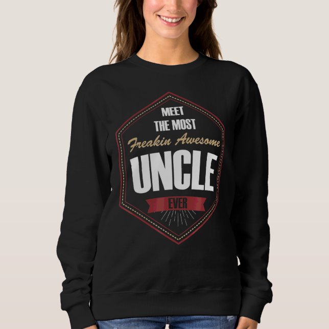 Sweatshirt Hommes Rencontrez Le Plus Frédérant Oncle Jamais G (Devant)