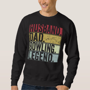 Sweatshirt Hommes Retro Mari Papa Bowling Légende Pour Père