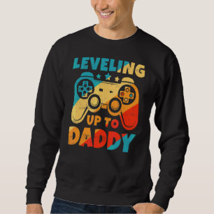 Sweatshirt Hommes Se Levelant Jusqu'À Papa Gamer Papa Grosses