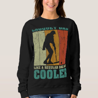 Sweatshirt Hommes Vintage Retro Croquet Papa Comme Un Papa Ré