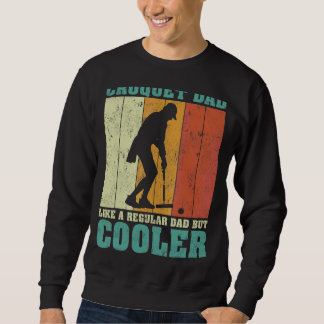 Sweatshirt Hommes Vintage Retro Croquet Papa Comme Un Papa Ré