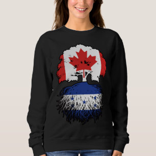 Sweatshirt Honduras Le drapeau hondurien canadien des racines