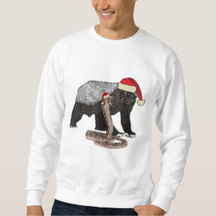 Sweatshirt Honey Badger Snake Badass Noël
