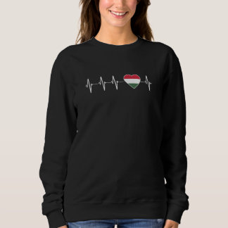 Sweatshirt Hongrois Heartbeat I Love Hungary Flag Heart