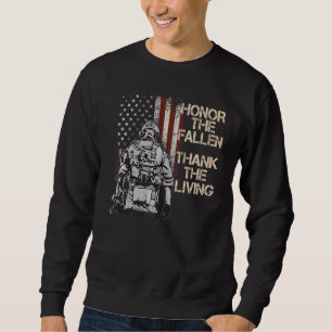 Sweatshirt Honneur Le Fallen Merci Le Vivant American Flag Vi