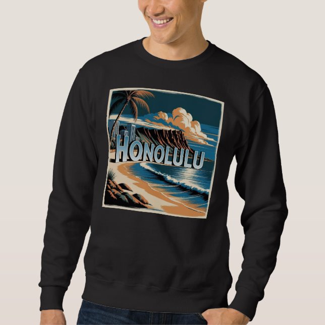 Sweatshirt Honolulu O’aho Hawaii (Devant)