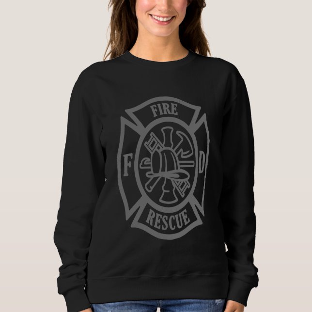 Sweatshirt Honor and Courage Firefighter Fire Dept Fire Truck (Devant)