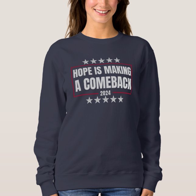 Sweatshirt Hope fait un retour, Harris Walz 2024 (Devant)